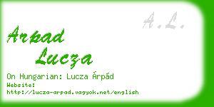 arpad lucza business card